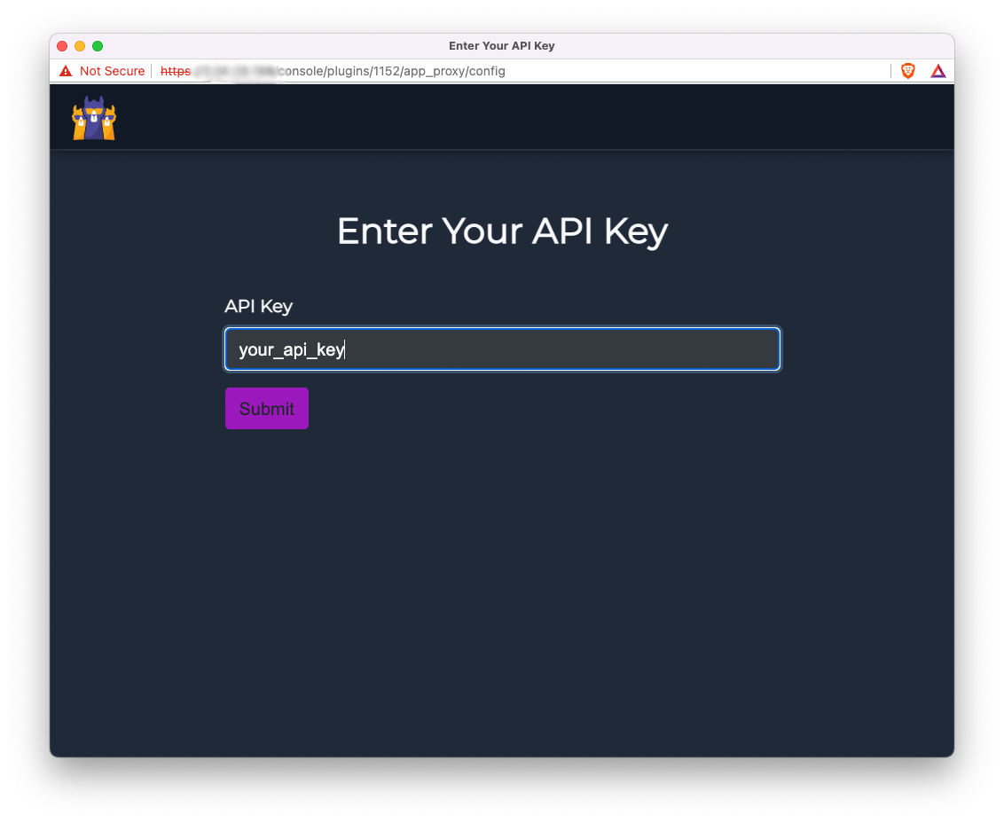 API Key Form
